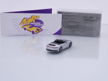 Preview: Minichamps 870068334 # Porsche 911 Carrera 4S Cabriolet Baujahr 2019 " silber " 1:87