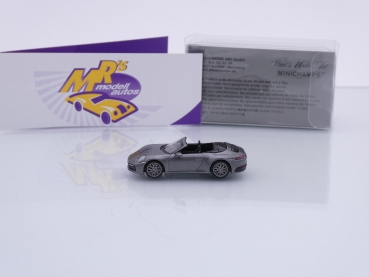 Preview: Minichamps 870068331 # Porsche 911 Carrera 4S Cabriolet Baujahr 2019 " dunkelgraumetallic " 1:87