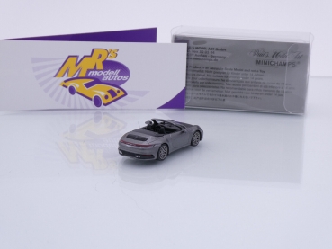 Preview: Minichamps 870068331 # Porsche 911 Carrera 4S Cabriolet Baujahr 2019 " dunkelgraumetallic " 1:87