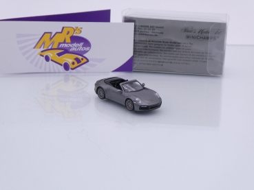 Preview: Minichamps 870068331 # Porsche 911 Carrera 4S Cabriolet Baujahr 2019 " dunkelgraumetallic " 1:87