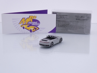 Preview: Minichamps 870068330 # Porsche 911 Carrera 4S Cabriolet Baujahr 2019 " hellgrau " 1:87