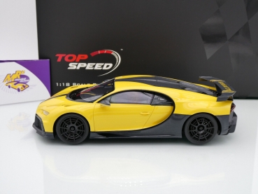 Preview: Top Speed TS0388 # Bugatti Chiron Pur Sport Baujahr 2020 " gelb-carbon " 1:18