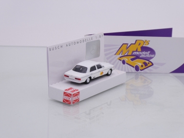 Preview: Busch 46874 # Mercedes-Benz W123 Limousine " Methanol Benzin Versuchswagen " 1:87