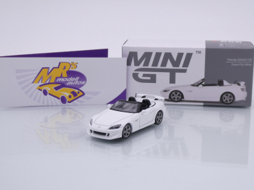 TSM MINI GT MGT00656-L # Honda S2000 (AP2) CR Cabrio LHD " GrandPrix weiß " 1:64