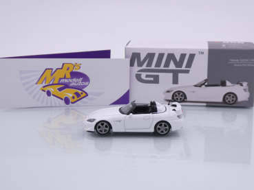 Preview: TSM MINI GT MGT00656-L # Honda S2000 (AP2) CR Cabrio LHD " GrandPrix weiß " 1:64