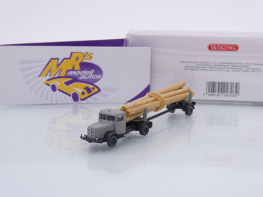 Wiking 0947 03 # Büssing 8000 Langholztransporter Baujahr 1950-56 " grau " 1:160