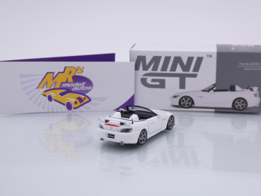 Preview: TSM MINI GT MGT00656-L # Honda S2000 (AP2) CR Cabrio LHD " GrandPrix weiß " 1:64
