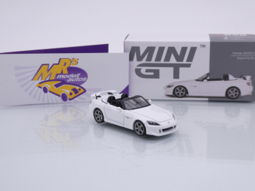 Preview: TSM MINI GT MGT00656-L # Honda S2000 (AP2) CR Cabrio LHD " GrandPrix weiß " 1:64
