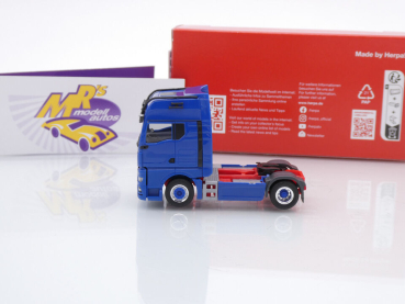 Preview: Herpa 313711-003 # MAN TGX GX Individual 2-achs Solozugmaschine " blau " 1:87
