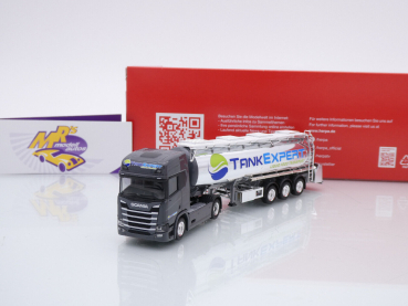 Herpa 316514 # Scania CR20 Lebensmittelchromtank-Sattelzug " Tank Expert " 1:87