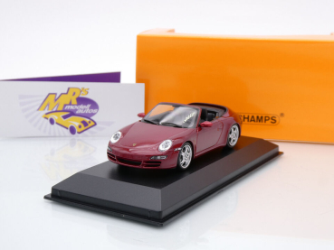 Preview: Maxichamps 940063031 # Porsche 911 (997) Carrera S Cabrio Baujahr 2005 " rotmetallic " 1:43