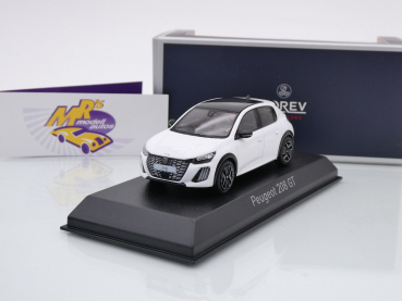 Norev 472841 # Peugeot 208 GT Baujahr 2024 " Bianca White - weiß " 1:43