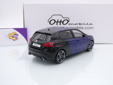 Preview: Ottomobile OT922 # Peugeot 308 GTI Baujahr 2017 " blaumetallic-schwarz " 1:18