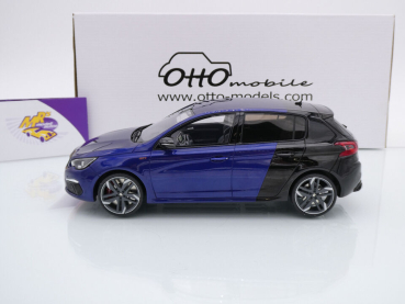 Preview: Ottomobile OT922 # Peugeot 308 GTI Baujahr 2017 " blaumetallic-schwarz " 1:18
