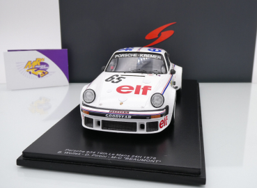 Preview: Spark 18S863 # Porsche 934 Nr.68 24h Le Mans 1976 " Porsche Kremer - Elf " 1:18