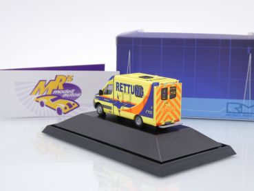 Preview: Rietze 76165 # Mercedes-Benz Strobel RTW 18 Einsatzwagen " Medi Karlsruhe " 1:87