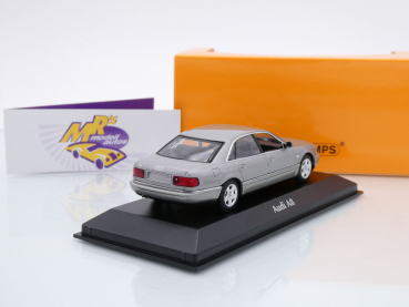 Preview: Maxichamps 940018800 # Audi A8 Limousine Baujahr 1999 " silbermetallic " 1:43
