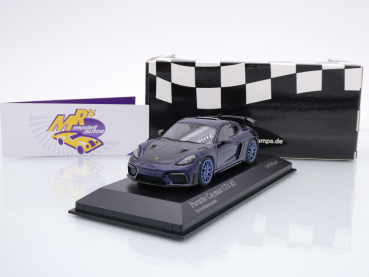 Minichamps 410069701 # Porsche 718 Cayman GT4 RS Baujahr 2021 " enzianblaumetallic-carbon " 1:43