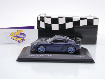 Preview: Minichamps 410069701 # Porsche 718 Cayman GT4 RS Baujahr 2021 " enzianblaumetallic-carbon " 1:43