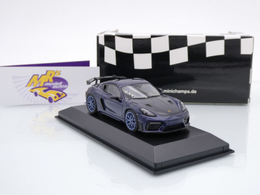 Preview: Minichamps 410069701 # Porsche 718 Cayman GT4 RS Baujahr 2021 " enzianblaumetallic-carbon " 1:43