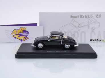 Preview: Autocult 03025 # Renault 4CV Zink 2-Sitzer Coupe Baujahr 1953 " schwarz " 1:43