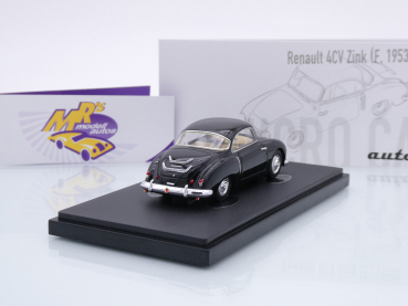 Preview: Autocult 03025 # Renault 4CV Zink 2-Sitzer Coupe Baujahr 1953 " schwarz " 1:43