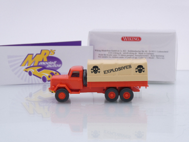 Preview: Wiking 0427 01 # Magirus Eckhauber Pritschen LKW Baujahr 1958-64 " Explosives " 1:87