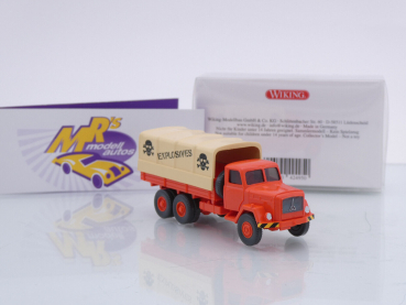 Preview: Wiking 0427 01 # Magirus Eckhauber Pritschen LKW Baujahr 1958-64 " Explosives " 1:87