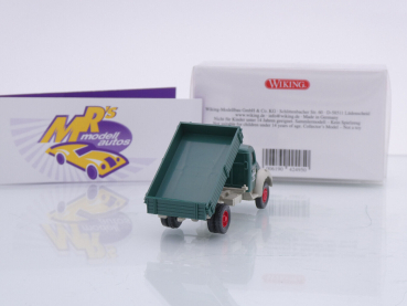 Preview: Wiking 0424 95 # Magirus Rundhauber Pritschenkipper Baujahr 1957-67 " August Alborn " 1:87