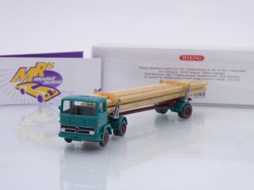 Wiking 0390 12 # Mercedes LPS 1317 Langholztransporter Baujahr 1965-76 " grün " 1:87