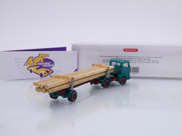 Preview: Wiking 0390 12 # Mercedes LPS 1317 Langholztransporter Baujahr 1965-76 " grün " 1:87