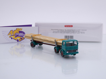 Preview: Wiking 0390 12 # Mercedes LPS 1317 Langholztransporter Baujahr 1965-76 " grün " 1:87