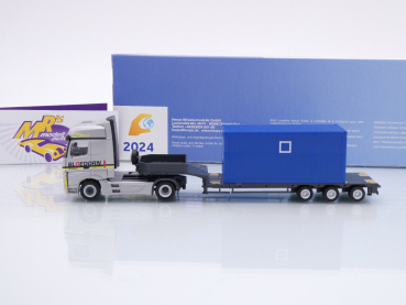 Preview: Herpa 956864 # Mercedes Actros Tieflade-SZ " Intermodellbau 2024 Bloedorn " 1:87