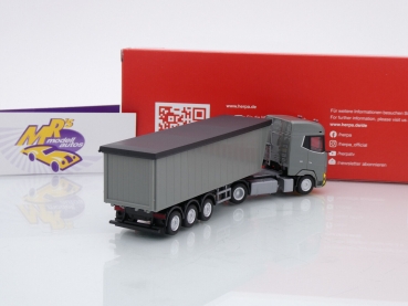 Preview: Herpa 316231 # DAF XG Stöffelliner-Sattelzug 2-achs/3-achs " dunkelgrau " 1:87
