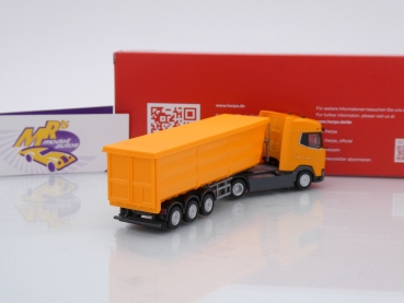 Preview: Herpa 316241 # DAF XG Stöffelliner-Sattelzug 2-achs/3-achs " kommuorange " 1:87