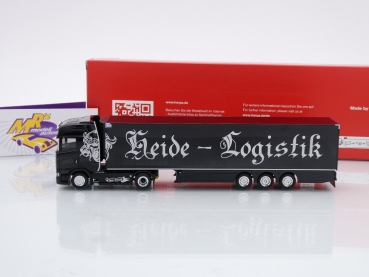 Preview: Herpa 316897 # Scania CS 20 HD Kühlkoffer-Sattelzug 2-achs/3-achs " Heide Logistik " 1:87