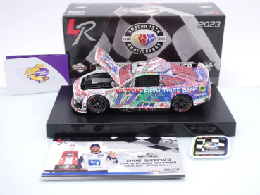 Preview: Lionel Racing W17232353BCHA # Ford Mustang NASCAR 2023 " Chris Buescher - 5/3 Bank Daytona Summer Race Winner " Chrom Startnummer " " 1:24