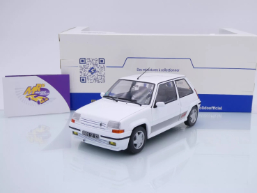Solido S1810002 # Renault R5 GT Turbo Mk2 Baujahr 1989 " weiß-grau " 1:18