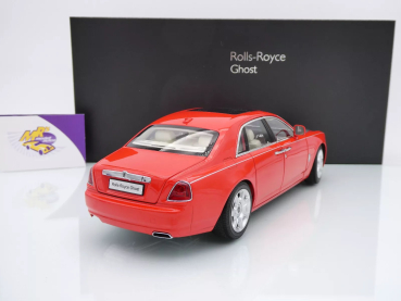 Preview: Kyosho 08802RS # Rolls-Royce Ghost Limousine Baujahr 2011 " rot-silber " 1:18