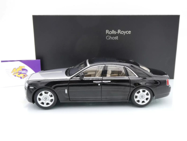 Preview: Kyosho 08802BKS2 # Rolls-Royce Ghost Limousine Baujahr 2011 " schwarz-silber " 1:18