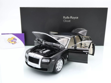 Preview: Kyosho 08802BKS2 # Rolls-Royce Ghost Limousine Baujahr 2011 " schwarz-silber " 1:18