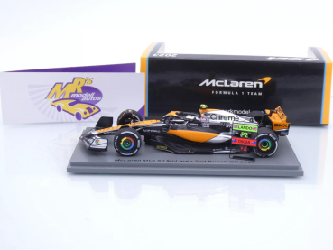 Preview: Spark S8593 # McLaren MCL60 F1 Nr.4 2nd Großbritannien GP 2023 " Lando Norris " 1:43