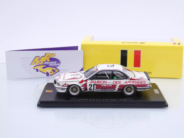 Preview: Spark SB662 # BMW 635 Csi Nr.21 24h Spa 1985 " Jambon des Ardennes " 1:43