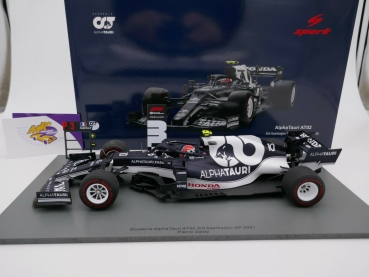 Preview: Spark 18S591 # Alpha Tauri AT02 F1 No.10 3rd Azerbaijan GP 2021 " Gasly "  1:18