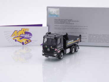 Herpa 952408 # Mercedes-Benz Arocs M Kipper schwarz " Leonhard Weiss Ausbildung " 1:87