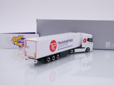 Preview: Herpa 957069 # DAF XG+ 2/3-achs Kühlkoffer-Sattelzug " Transpartner Logistics " 1:87