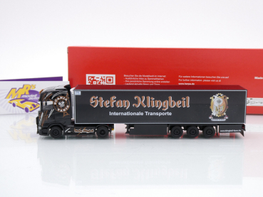 Preview: Herpa 317542 # Scania CS20 HD 2/3-achs Kühlkoffer-Sattelzug " Stefan Klingbeil " 1:87
