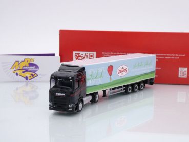 Herpa 317696 # Scania CS20 ND 2/3-achs Kühlkoffer-Sattelzug " Zentis Marmelade " 1:87