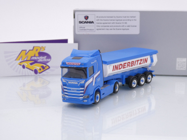 Herpa 956208 # Scania CS20 ND 2/3-achs Kippsattelzug " Inderbitzin Transporte " 1:87