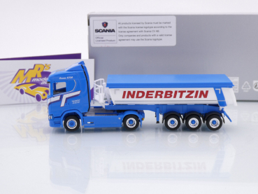 Preview: Herpa 956208 # Scania CS20 ND 2/3-achs Kippsattelzug " Inderbitzin Transporte " 1:87